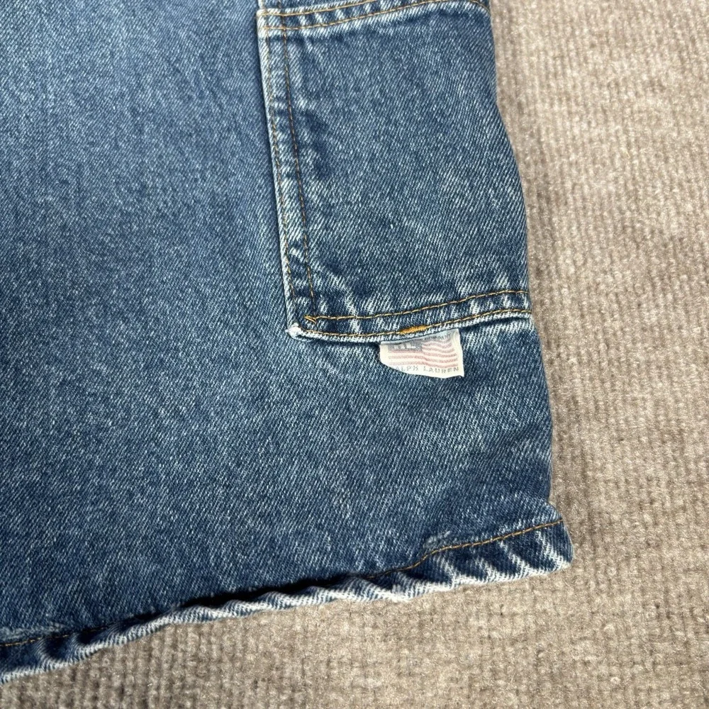 Vintage Polo Jeans Co Ralph Lauren Jean Shorts Mens 38 Blue Denim Carpenter Logo